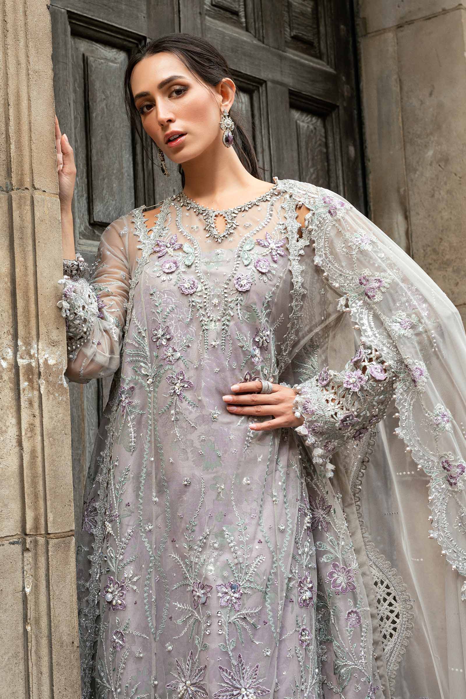 3 Piece Embroidered Net Suit
