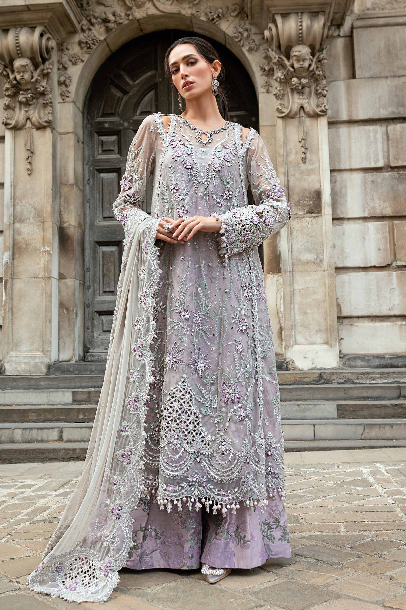 3 Piece Embroidered Net Suit